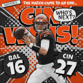 Cincinnati Bengals (27) Vs. Baltimore Ravens (16) Post Game GIF - Nfl National Football League Football League GIFs