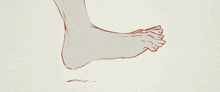 a drawing of a person wearing a pair of white shoes