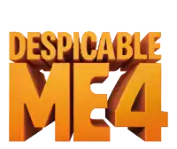 a logo for the movie despicable me 4 with a white background