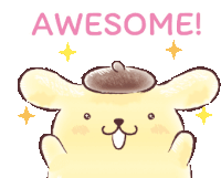 Awesome Pompompurin Sticker - Awesome Pompompurin Good Stickers
