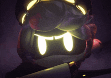 two dogs are carved into a pumpkin and they are glowing in the dark