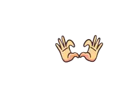 a sign that says thank you with two hands making a heart shape