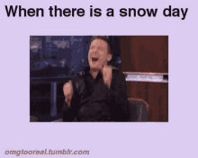 Jeremy Rener Excited GIF - Jeremy Rener Excited Snow Day GIFs