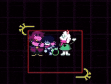a picture of a video game character with a purple and pink outfit