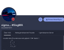 a screenshot of a person 's facebook page with the name siegma
