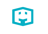 a blue and white logo with the letter a inside of it