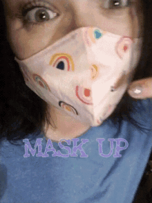 Mask On Up GIF - Mask On Up Lisadoodle GIFs