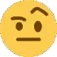 a purple devil emoji with horns and a smiling face on a white background .