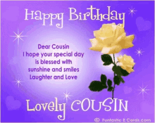 Happy Birthday Cousin Bday GIF - Happy Birthday Cousin Bday Happy Lovely GIFs
