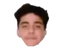 a close up of a man 's face with a blurred background