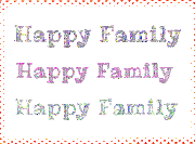 a greeting card that says happy family happy family and happy family