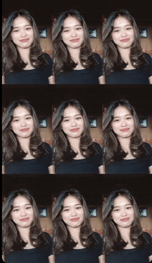a woman 's face is shown in a collage of different facial expressions