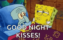 Spongebob Kisses GIF - Spongebob Kisses Goodnight GIFs