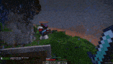 a screenshot of a minecraft game shows a lightning bolt coming from the sky