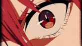 a close up of a person 's eye with a few lines on it