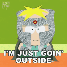 Im Just Goin Outside For A Little While Butters Stotch GIF - Im Just Goin Outside For A Little While Butters Stotch Professor Chaos GIFs