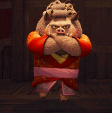 Fight Me Granny Boar GIF - Fight Me Granny Boar Kung Fu Panda 4 GIFs