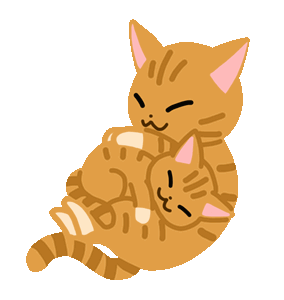 Ginger Cat Cat With Kitten Sticker - Ginger Cat Cat Cat With Kitten Stickers