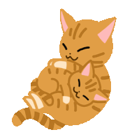 Ginger Cat Cat With Kitten Sticker