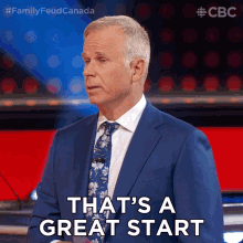 Thats A Great Start Gerry Dee GIF - Thats A Great Start Gerry Dee Family Feud Canada GIFs