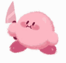 Kirby Pink GIF - Kirby Pink Knife GIFs