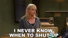 I Never Know When To Shut Up Christy GIF - I Never Know When To Shut Up Christy Anna Faris GIFs