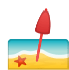 Umbrella Beach Sticker