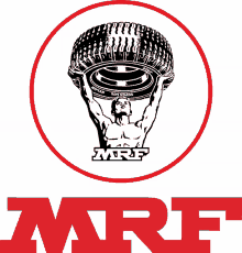 mrf logo wheel hands up man