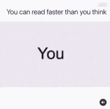 you can read fast