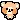 a pixel art drawing of a teddy bear 's face with a heart shaped head .