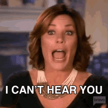 I Cant Hear You Real Housewives Of New York GIF - I Cant Hear You Real Housewives Of New York Rhony GIFs