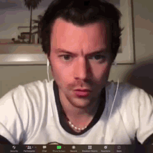 Harry Styles Video Call GIF - Harry Styles Video Call Interview GIFs