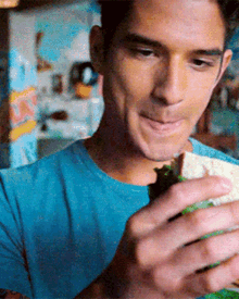Jane The Virgin Adam Alvaro GIF - Jane The Virgin Adam Alvaro Eating Sandwich GIFs