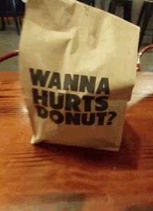 Wanna Hurts Donuts GIF - Wanna Hurts Donuts Paperbag GIFs