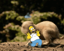 Homer And The Gopher GIF - Prancing Thesimpsons Funny GIFs
