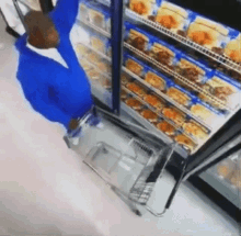 moas buying txt albums man emptying fridge cart man at store emptying fridge cart