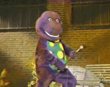 Barney Dancing GIF - Barney Dancing Mic GIFs
