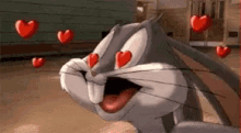 Bugs Bunny In Love GIF - Bugs Bunny In Love Heart Eyes GIFs