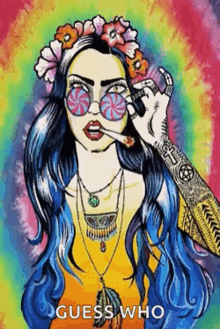Girl Hippie GIF - Girl Hippie Guess Who GIFs