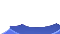a cartoon character with a flower in her hair is sitting on a blue surface and smiling
