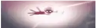 a cartoon character is flying through the air with a light coming out of his hand .