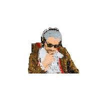 a man wearing a wig and sunglasses says i just wasted 10 seconds of thou time