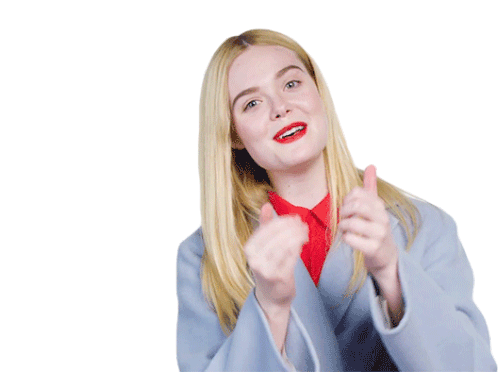 Thumbs Up Elle Fanning Sticker - Thumbs Up Elle Fanning Texting Stickers
