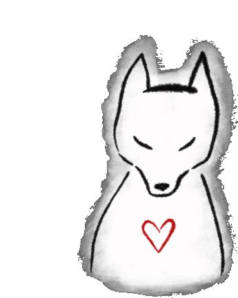 Wolf Heart Sticker - Wolf Heart Wolf Heart Stickers