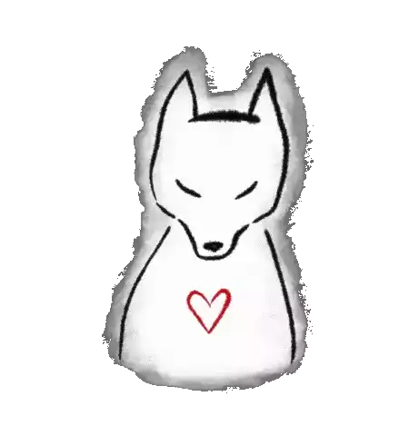 Wolf Heart Sticker - Wolf Heart Wolf Heart Stickers