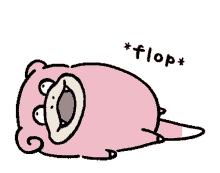slowpoke pokemon pink cute flops