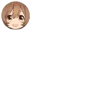 a pixel art drawing of a girl 's head with brown hair
