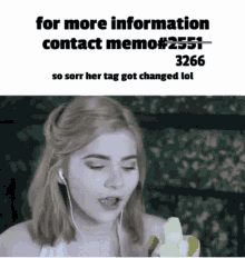 Banana Girl Meme GIF - Banana Girl Meme Contact Me GIFs