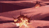 a computer screen shows an explosion and the words " it 's so faraway foreign sky immortally "