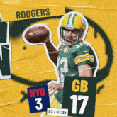 Green Bay Packers (17) Vs. New York Giants (3) Second Quarter GIF - Nfl National Football League Football League GIFs